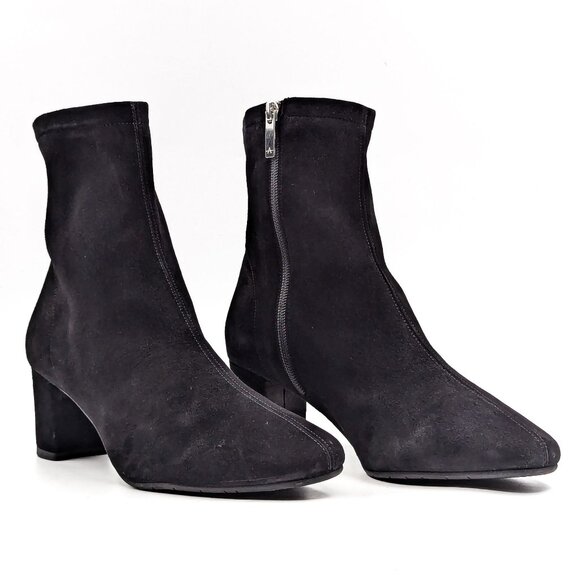 Aquatalia Women Brig Luxe Black Suede Dressy Office ankle...